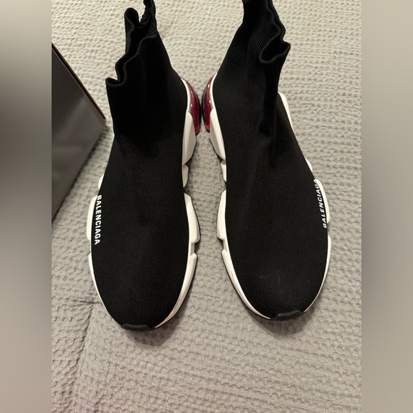 Balenciaga Speed LT Sneakers | black, white, and pink. **Authentic** - Picture 2 of 4